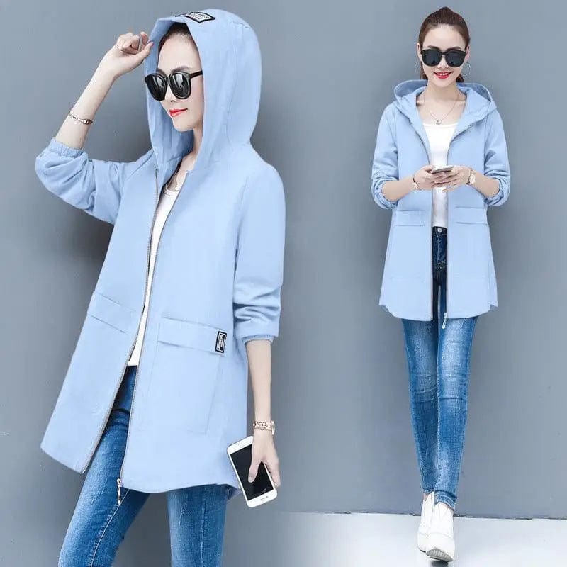 LOVEMI  Coats Blue / 2XL Lovemi -  New Style Plus Fat Plus Size Women's Trench Coat