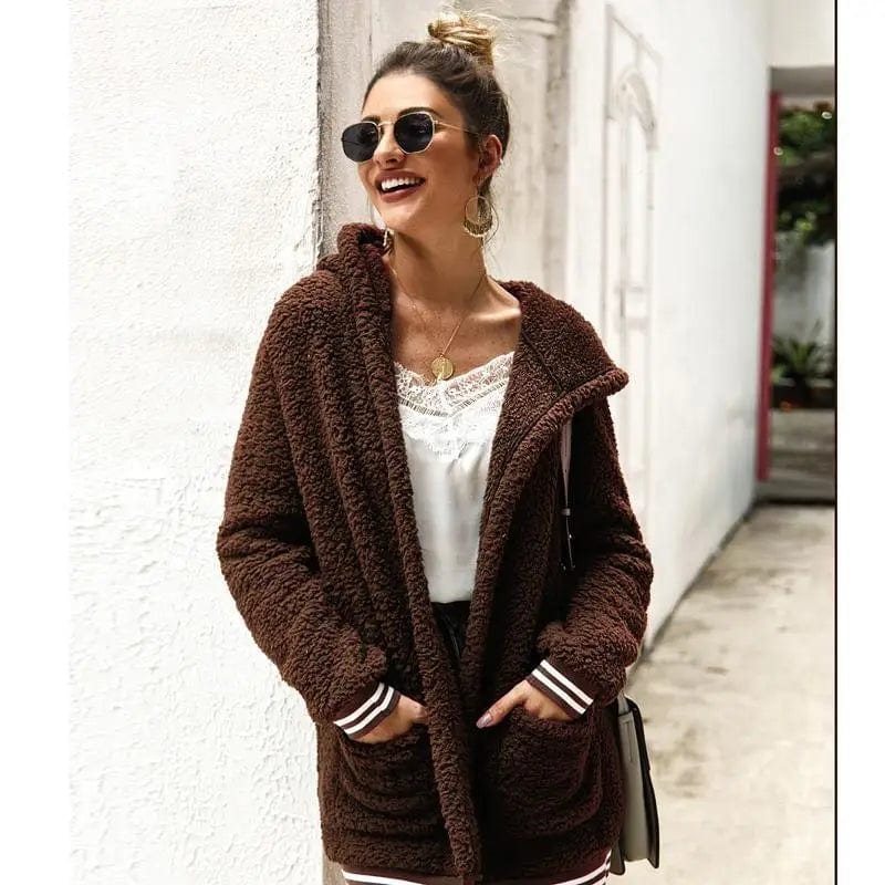LOVEMI Coats Brown / S Lovemi -  Hooded fur coat