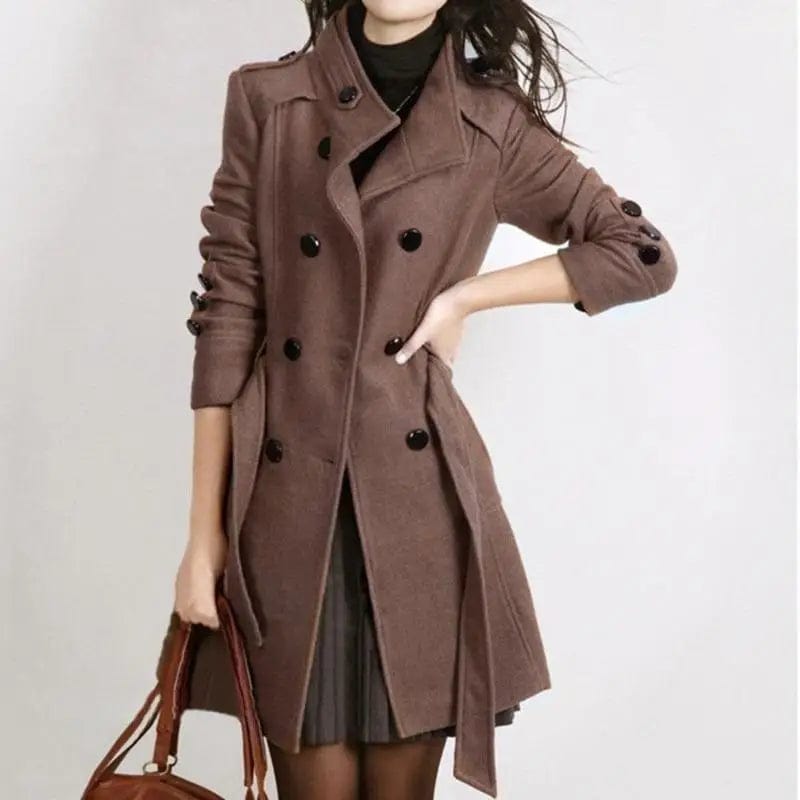 LOVEMI  Coats Brown / XL Lovemi -  Ladies Jackets Wool Coats