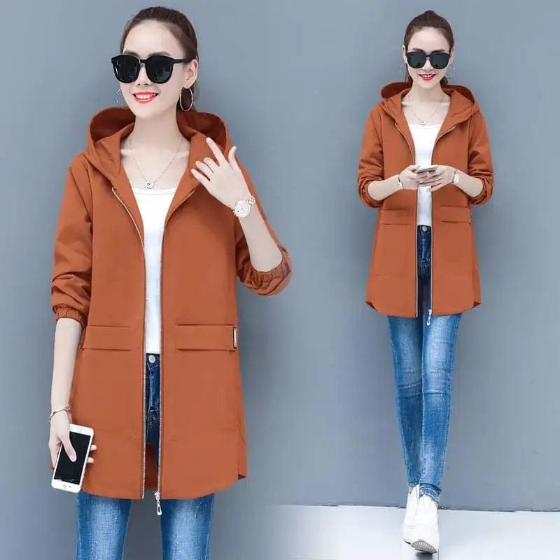 LOVEMI  Coats Caramel / 2XL Lovemi -  New Style Plus Fat Plus Size Women's Trench Coat