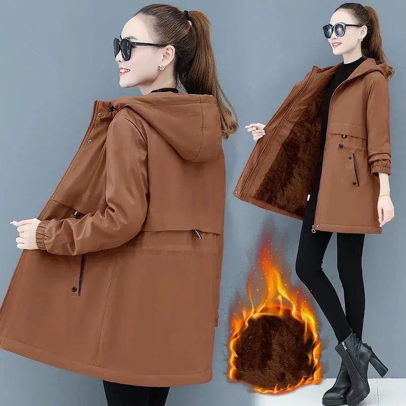 LOVEMI Coats Caramel / 4XL Lovemi -  Plus velvet padded ladies jacket