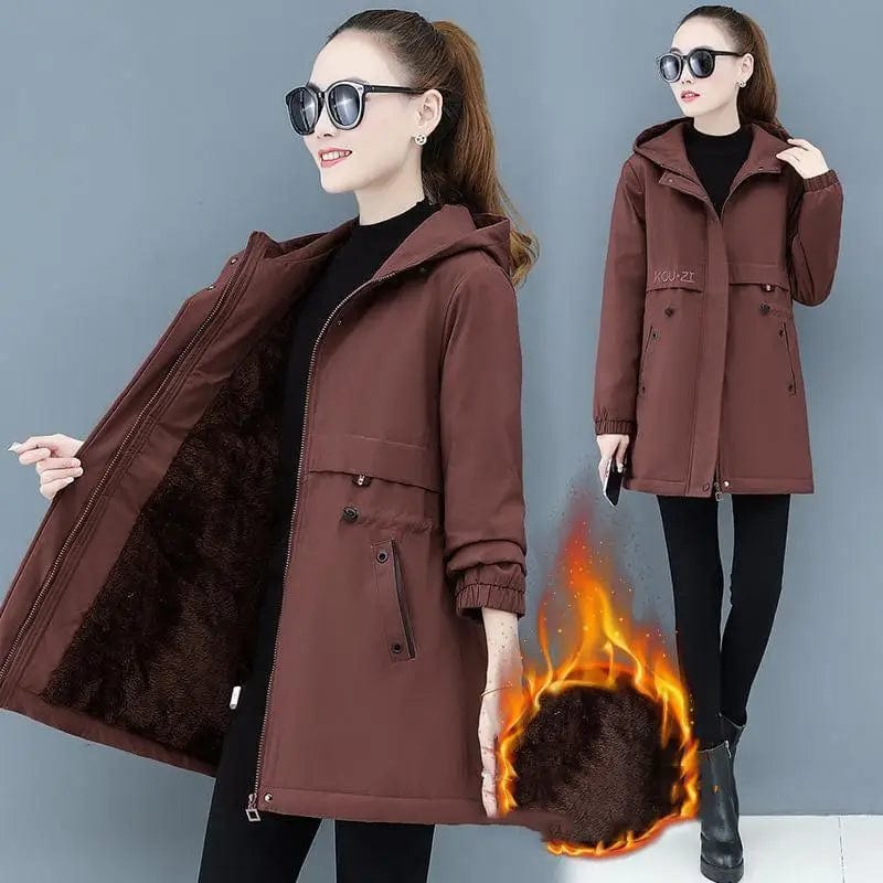 LOVEMI Coats Coffee / 4XL Lovemi -  Plus velvet padded ladies jacket