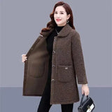 LOVEMI  Coats Coffee / XL Lovemi -  Middle-aged And Elderly Mothers Winter Clothes Keep Warm