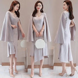 LOVEMI Coats gray / M Lovemi -  V-neck dress