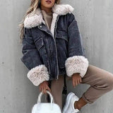 LOVEMI Coats GrayBeig / M Lovemi -  Thicken Winter Jackets For Women Puffy Wind Warm