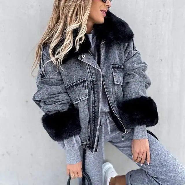 LOVEMI Coats GrayBlack / S Lovemi -  Thicken Winter Jackets For Women Puffy Wind Warm