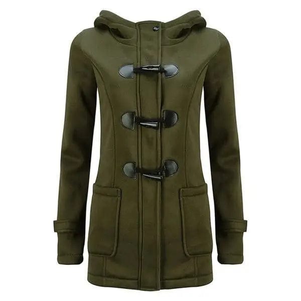 LOVEMI Coats Green / 3XL Lovemi -  Horn leather buckle jacket