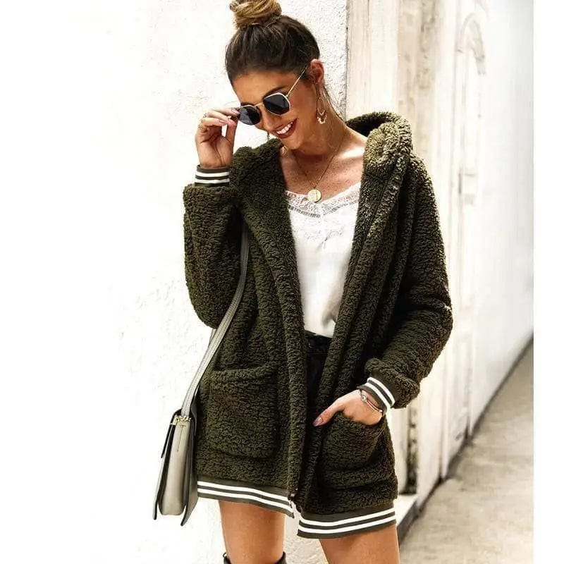 LOVEMI Coats Green / 5XL Lovemi -  Hooded fur coat