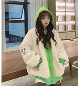 LOVEMI  Coats Green / S Lovemi -  Girls' Autumn And Winter Lamb Wool Coat