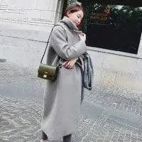LOVEMI  Coats Grey / S Lovemi -  Fashion Solid Color Thick Pocket Women Autumn Winter Warm