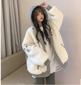 LOVEMI  Coats Grey / S Lovemi -  Girls' Autumn And Winter Lamb Wool Coat