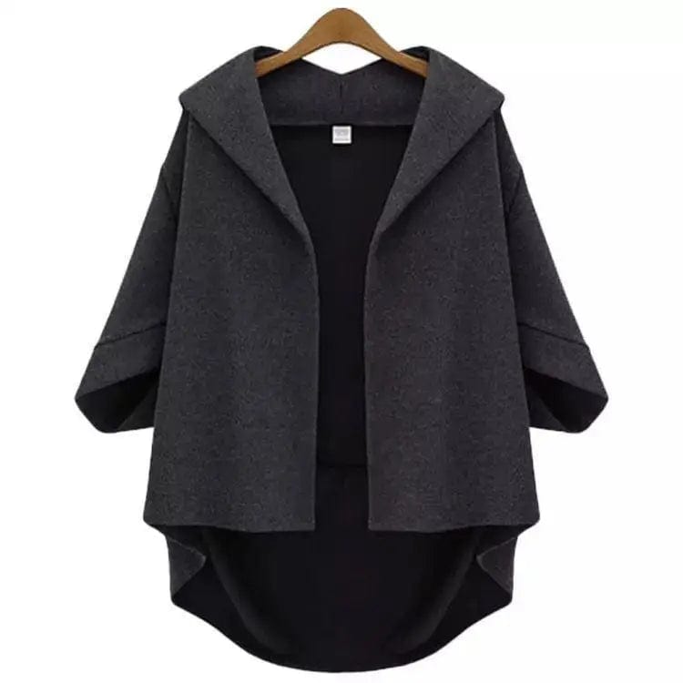 LOVEMI  Coats Grey / XL Lovemi -  Ladies Fashion Woolen Three-quarter Sleeve Jacket