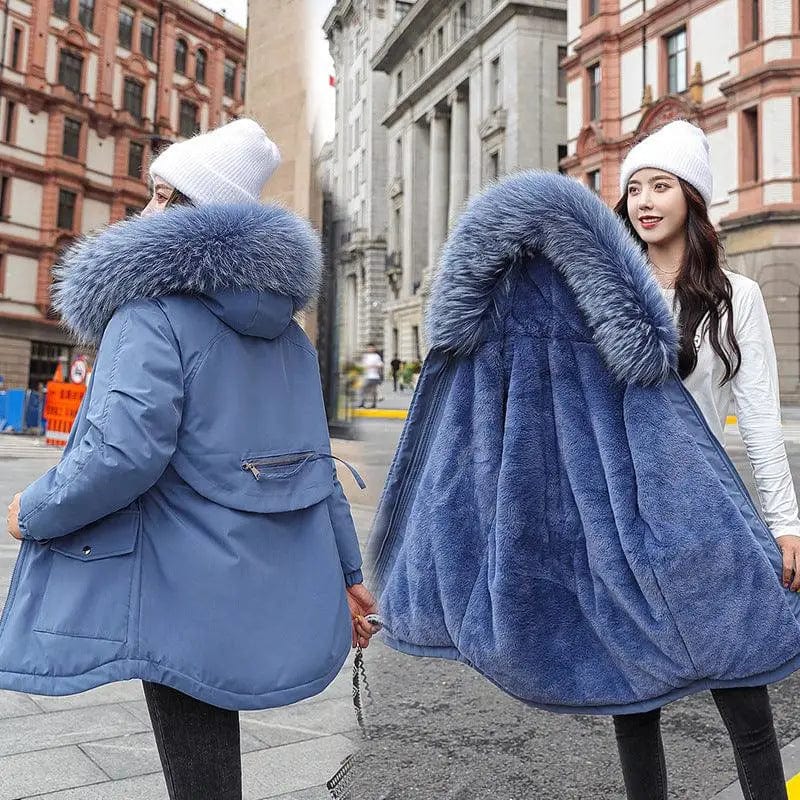 LOVEMI  Coats Hazeblue / XL Lovemi -  Korean women's cotton coat