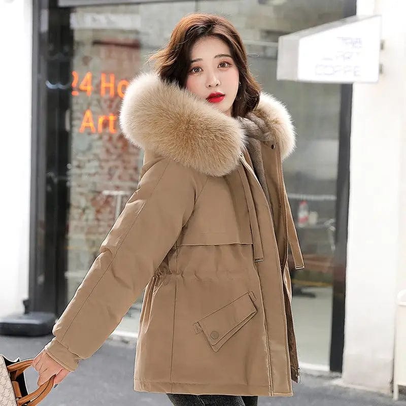 LOVEMI  Coats Khaki / M Lovemi -  Temperament Short Warm Padded Womens Jacket