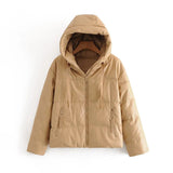 LOVEMI Coats Khaki / XS Lovemi -  Women's hooded zipper fashion jacket