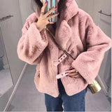 LOVEMI Coats Lotus root starch / XL Lovemi -  Winter Korean Female Fur Coat Short Soft Imitation Rabbit