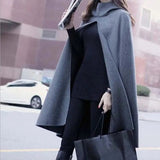 LOVEMI  Coats Lovemi -  Hooded woolen cloak windbreaker jacket