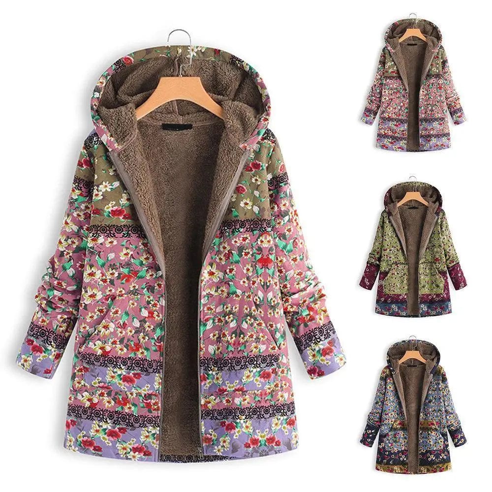 LOVEMI Coats Lovemi -  Mid-length printed padded coat