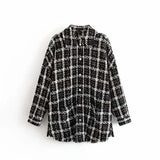 LOVEMI  Coats Lovemi -  Plaid tweed coat