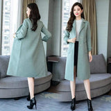 LOVEMI Coats Mint Green / S Lovemi -  Pure Wool Commuter Single-row Button Fall