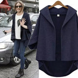 LOVEMI  Coats Navy Blue / XL Lovemi -  Ladies Fashion Woolen Three-quarter Sleeve Jacket