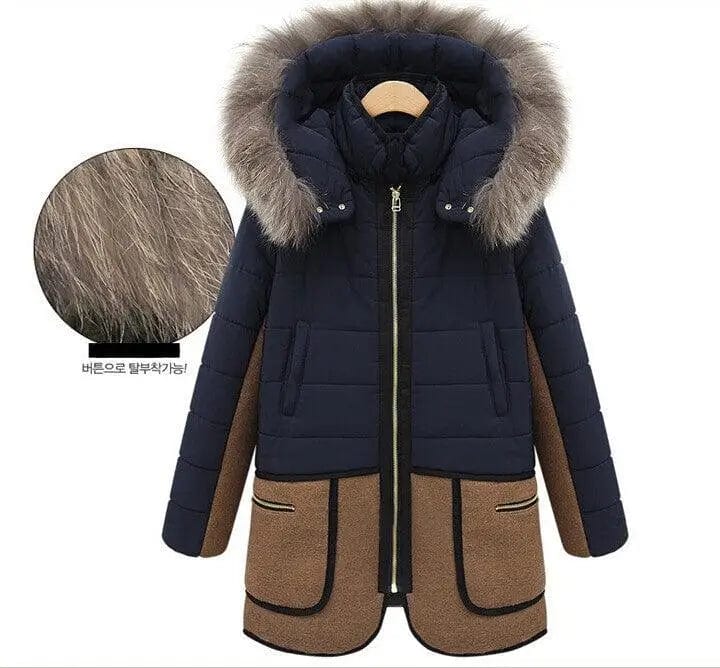 LOVEMI  Coats NavyBlue / XL Lovemi -  New slim plus size hooded padded coat