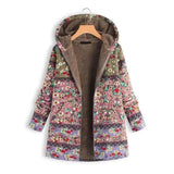 LOVEMI Coats Pink / L Lovemi -  Mid-length printed padded coat