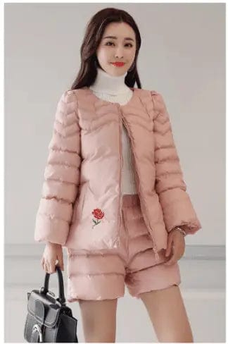 LOVEMI Coats Pink / L Lovemi -  Printed pattern suit skirt