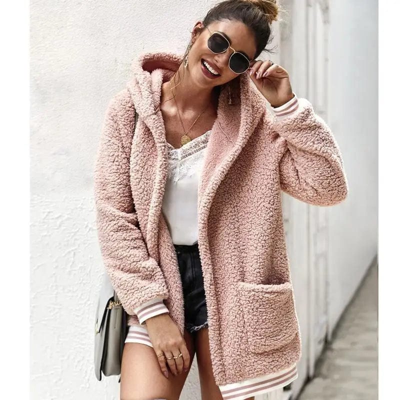 LOVEMI Coats Pink / M Lovemi -  Hooded fur coat