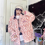 LOVEMI  Coats Pink / M Lovemi -  Korean Version Of Pink Lamb Wool Loose Padded Winter Coat