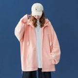 LOVEMI Coats Pink / S Lovemi -  Gray Loose Wild Salt Cardigan Sweater