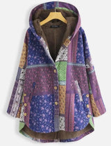 LOVEMI Coats Purple / 4XL Lovemi -  Retro style plus fleece hooded jacket