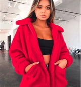 LOVEMI Coats Red / 3XL Lovemi -  Lamb zipper coat