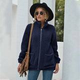 LOVEMI  Coats Royalblue / M Lovemi -  New Autumn And Winter Zipper Warm Sweater Outer Wear Women