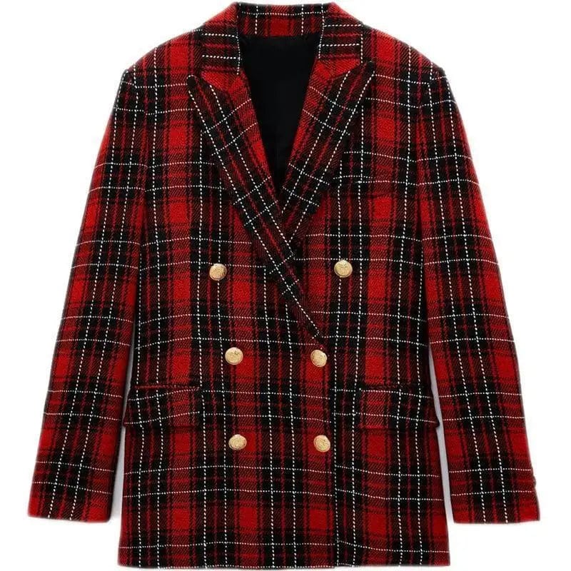 LOVEMI Coats Suit / XS Lovemi -  Plaid Suit Shorts Suit Jacket High Sense Of Spring