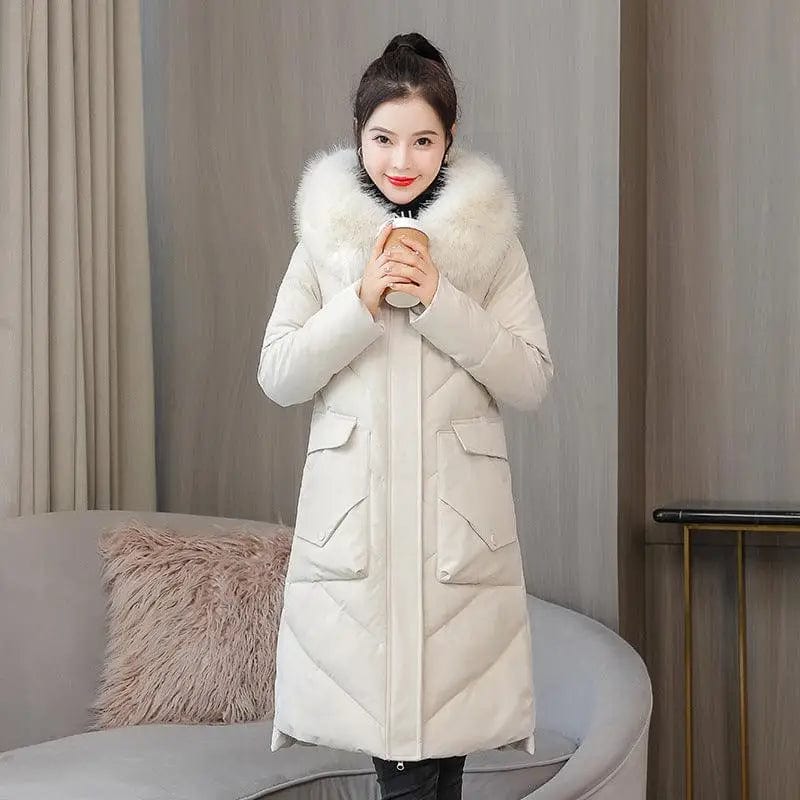 LOVEMI  Coats White / M Lovemi -  Temperament Slim Women's Warm Pure Color Jacket