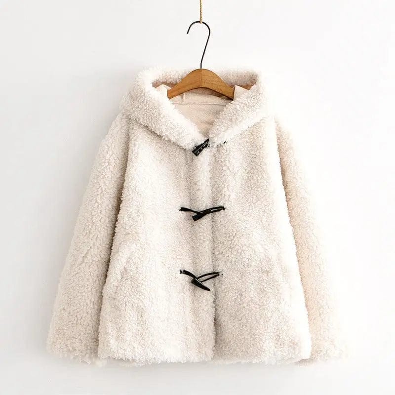 LOVEMI  Coats White / One size Lovemi -  New women's loose coat