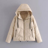 LOVEMI Coats White / XS Lovemi -  Faux Leather Cotton Jacket Women's Cotton Jacket