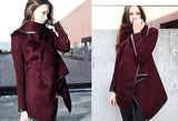 LOVEMI Coats Wine red / 4XL Lovemi -  Irregular slim temperament woolen coat