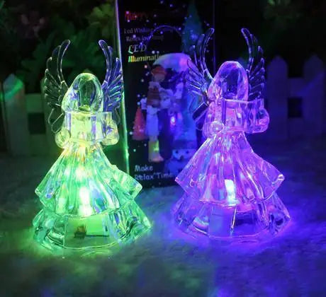 LOVEMI - Colorful Acrylic Angel Night Light Christmas Gifts