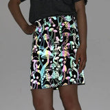 Colorful Mushroom Reflective Skirt High Waist Stretch Hip-2