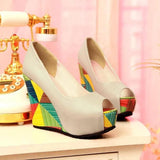 Colorful Wedge Heels: Elevate Your Style and Comfort-Beige-4