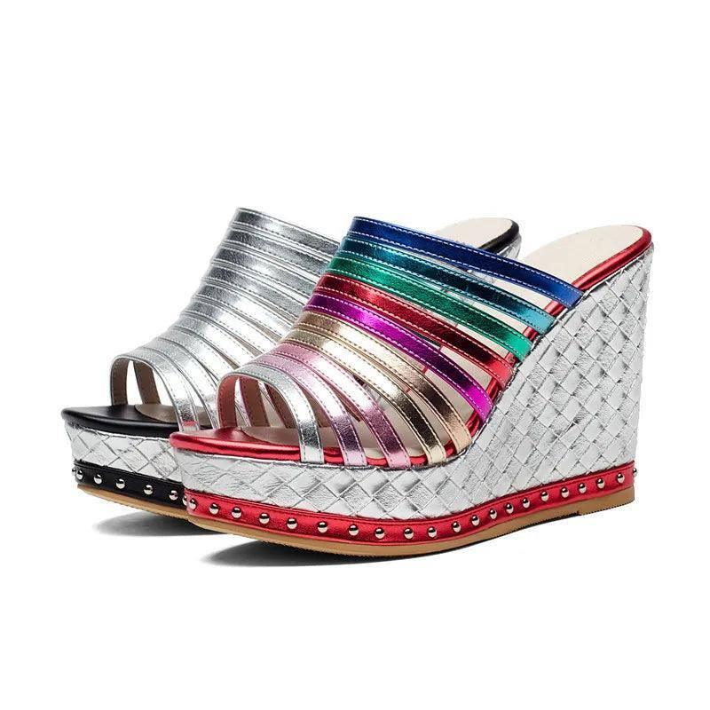 Colorful Wedge Sandals for Women | Trendy Summer Footwear-1