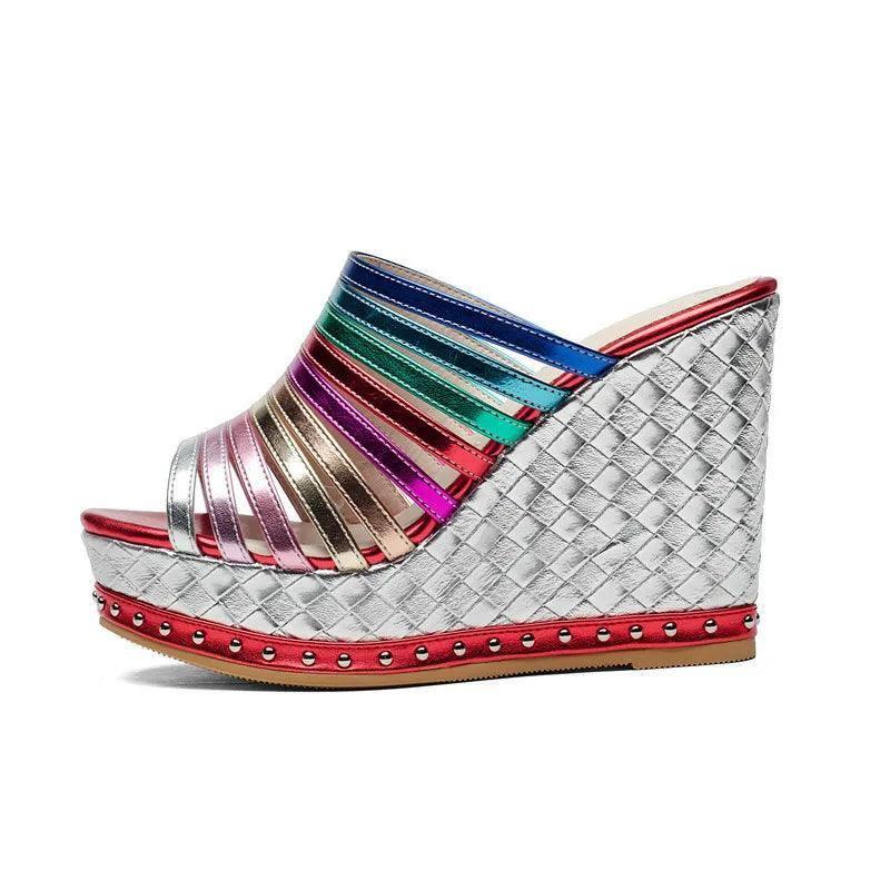 Colorful Wedge Sandals for Women | Trendy Summer Footwear-4