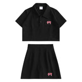 LOVEMI Combi Lovemi -  POLO Shirt Short Skirt Female Trendy Brand Hip-hop