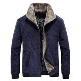LOVEMI Costumes et Blazer Dark Blue / XL Lovemi - Men's Plus-Size Corduroy Varsity Jacket