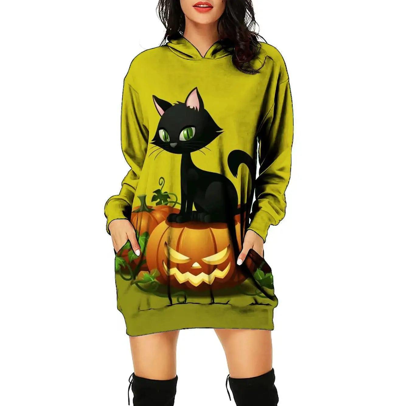 LOVEMI  Costumes halloween 10 Colors / S Lovemi -  Women's Halloween Theme Positioning Print Dress