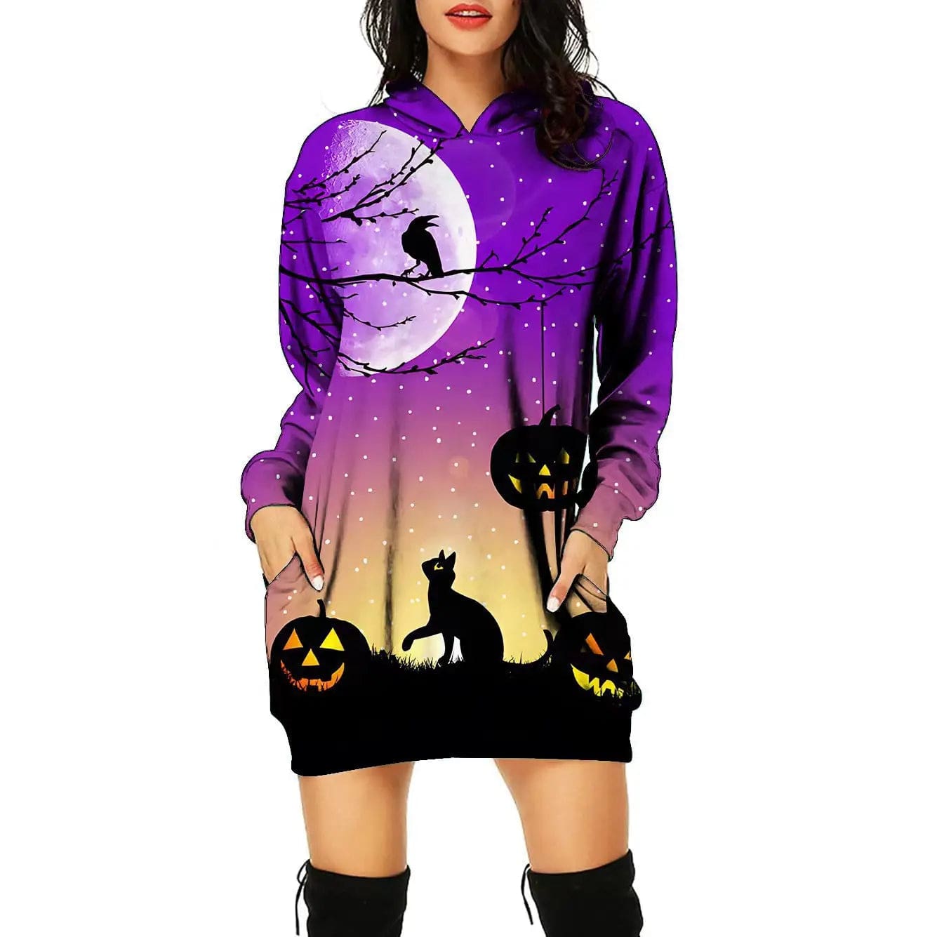 LOVEMI  Costumes halloween 3 Colors / S Lovemi -  Women's Halloween Theme Positioning Print Dress
