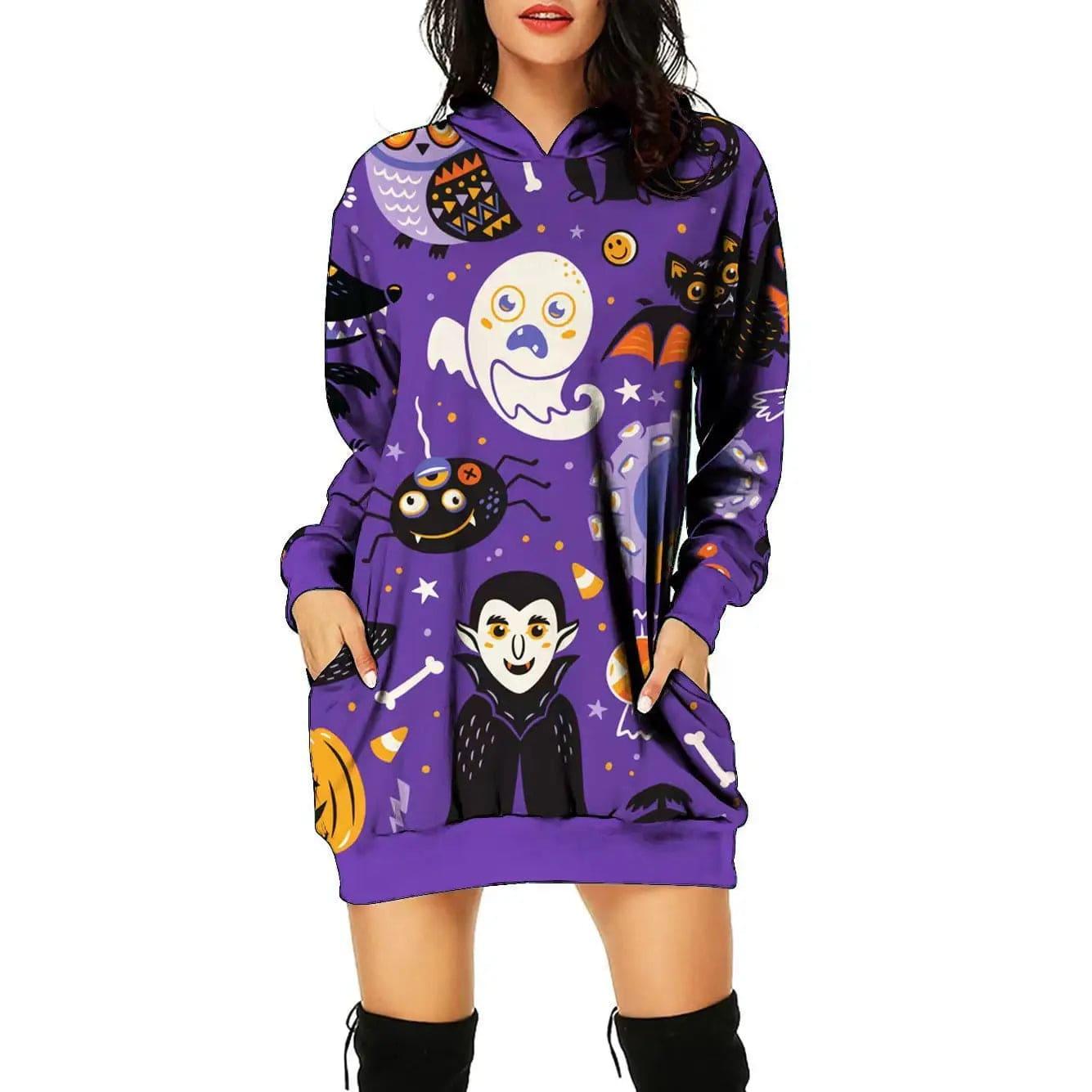 LOVEMI  Costumes halloween 5 Colors / S Lovemi -  Women's Halloween Theme Positioning Print Dress