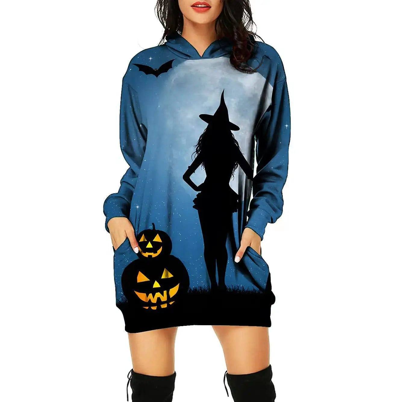 LOVEMI  Costumes halloween 6 Colors / S Lovemi -  Women's Halloween Theme Positioning Print Dress